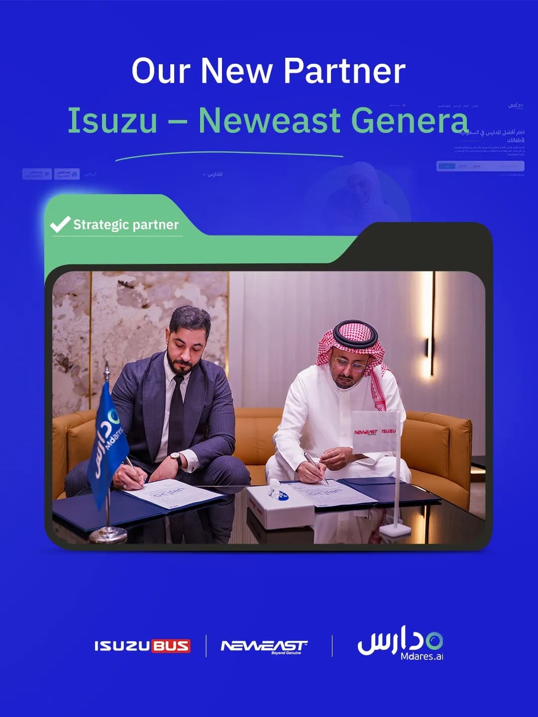 Strategic Partnership Between "Mdares.Ai" and "Isuzu – Neweast" to Advance School Transportation in Saudi Arabia