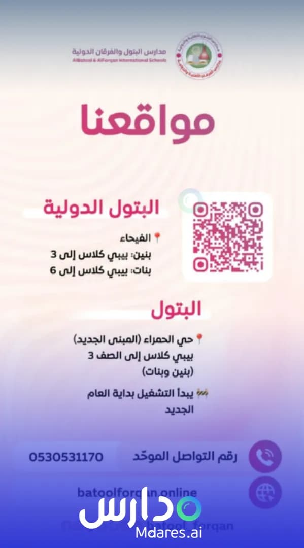 عنوان Al Batool International Schools - Al-Hamraa Makkah