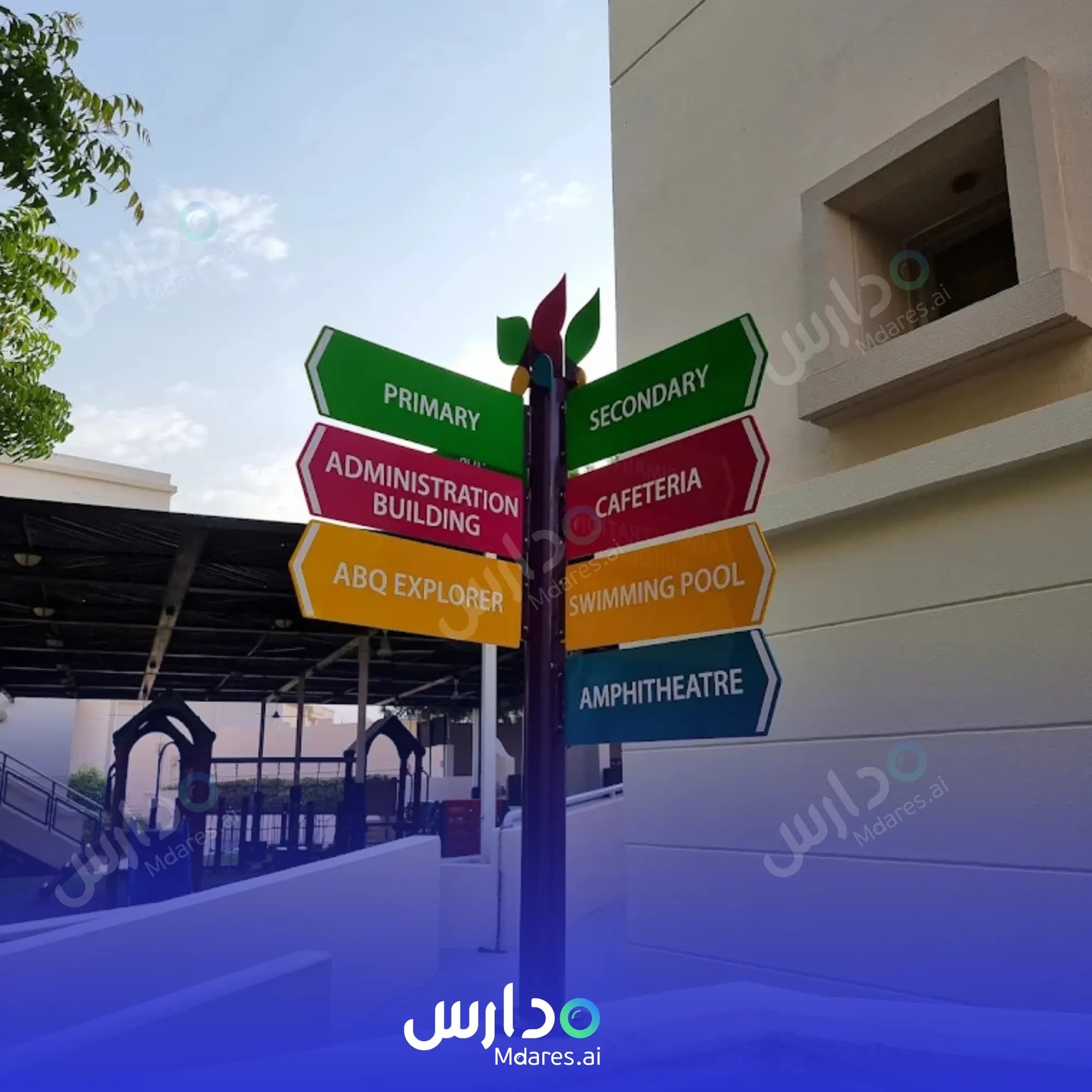 موقع مدرسة عزان بن قيس العالمية مسقط